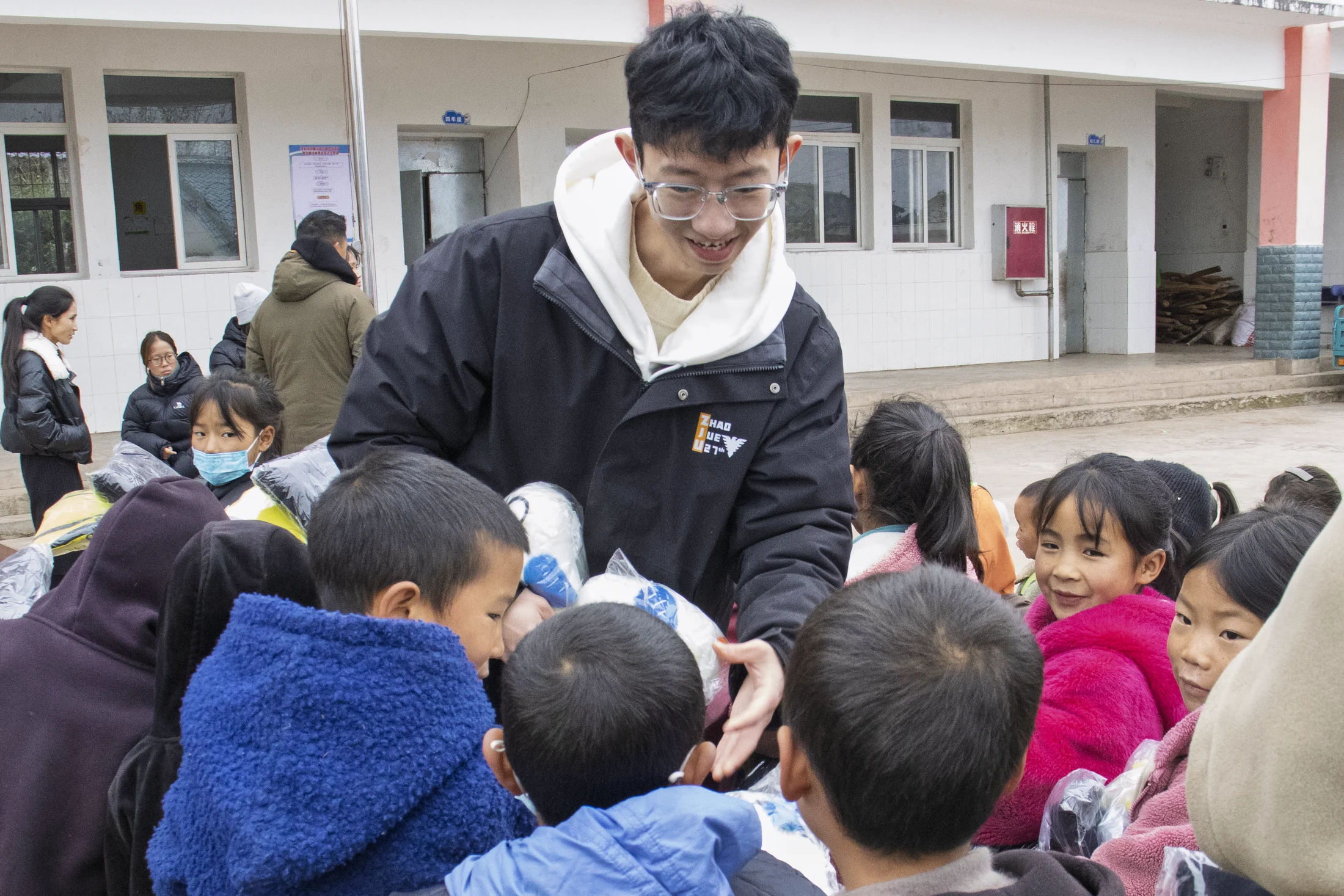 Students sharing a moment during the activity