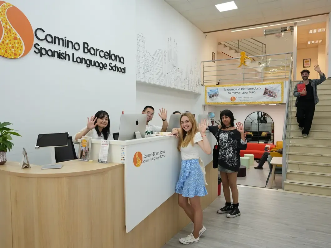 Reception desk at the Camino Barcelona campus