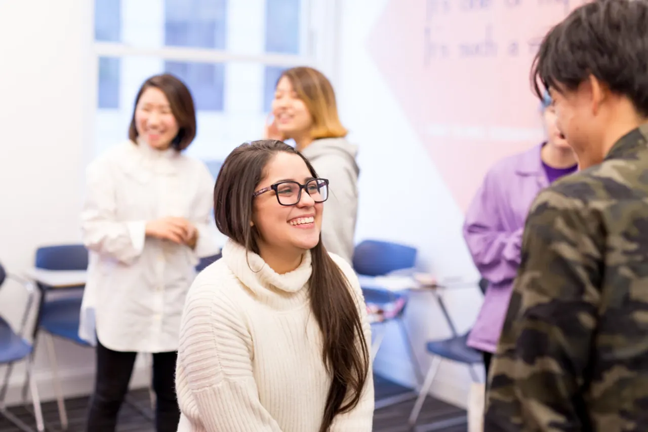 Student in a classroom at EC English New York