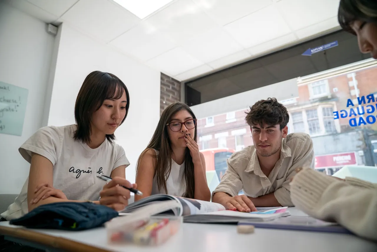 Students learning in class — Kaplan International Languages, Bournemouth