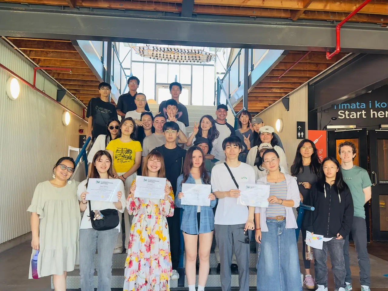 NZSVET Auckland — Students posing indoors with certificates