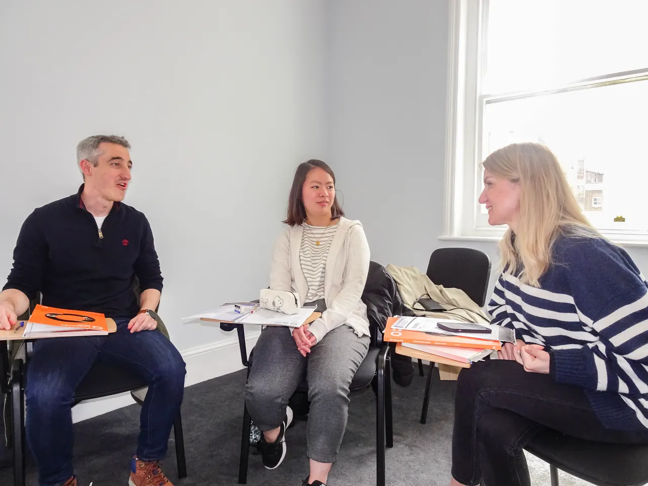 The English Studio classroom learning in London